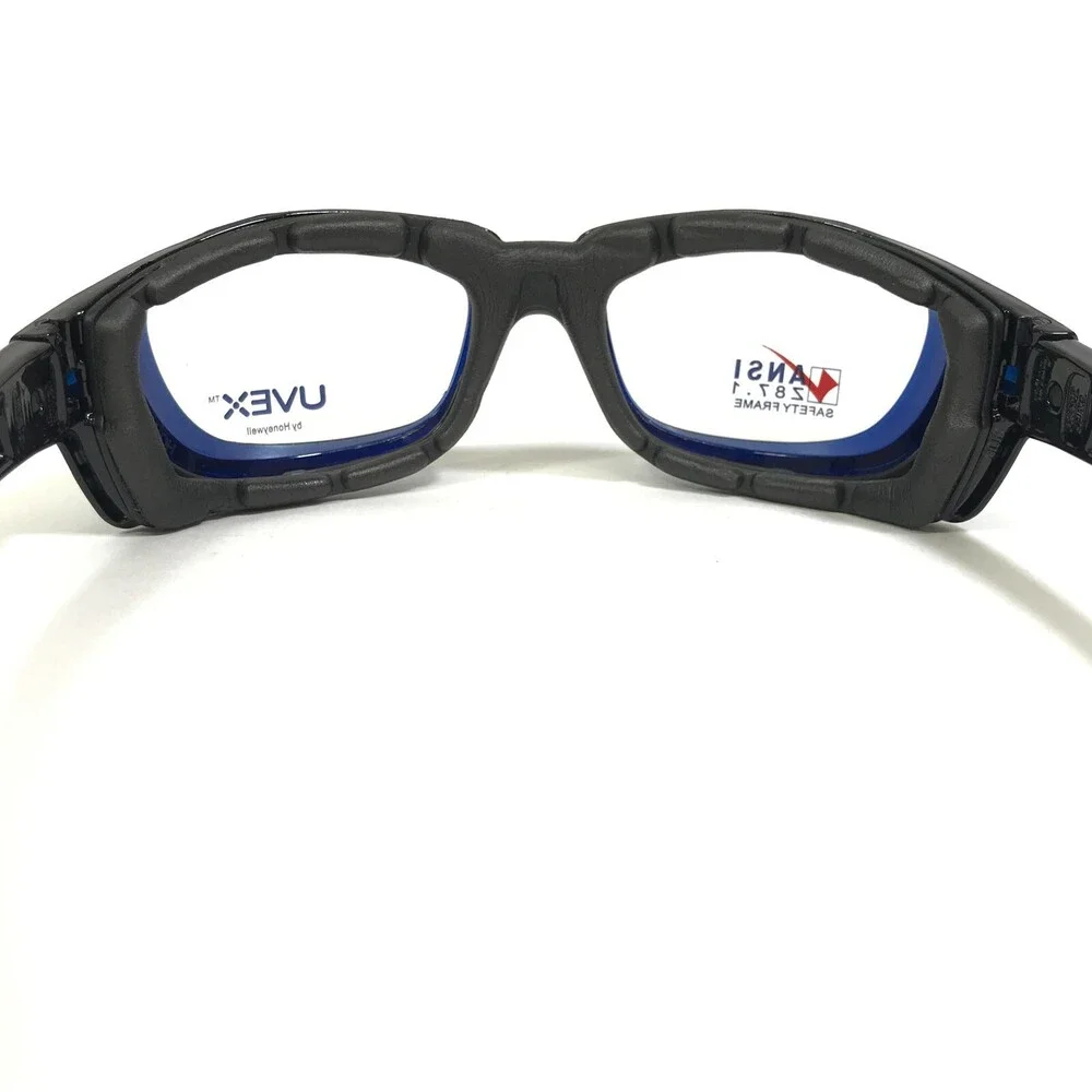 uvex by Honeywell Safety Goggles Eyeglasses Frames SW09 07 Blue Z87-2+ 56-21-127